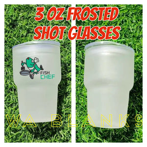 3oz Shot Glasses - Frosted Glass