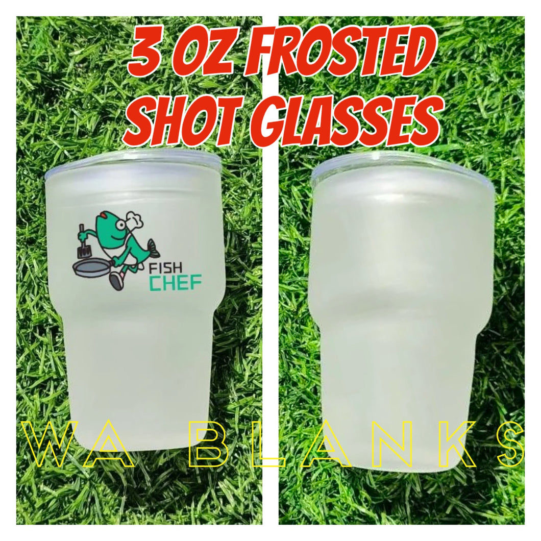 3oz Shot Glasses - Frosted Glass